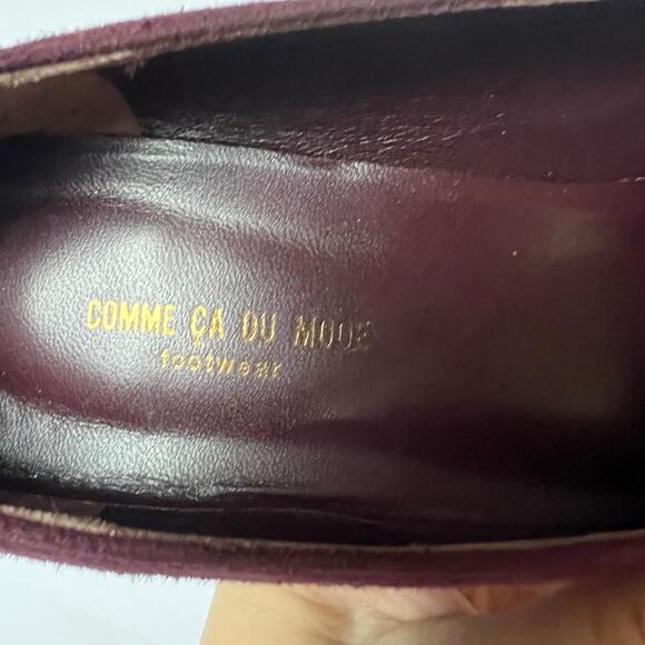 COMME CA DU MODE Burgandy Leather Pump Heels Size 22.5 Japan, US 7.5 - Picture 8 of 11